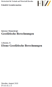 Ebene Geodätische Berechnungen